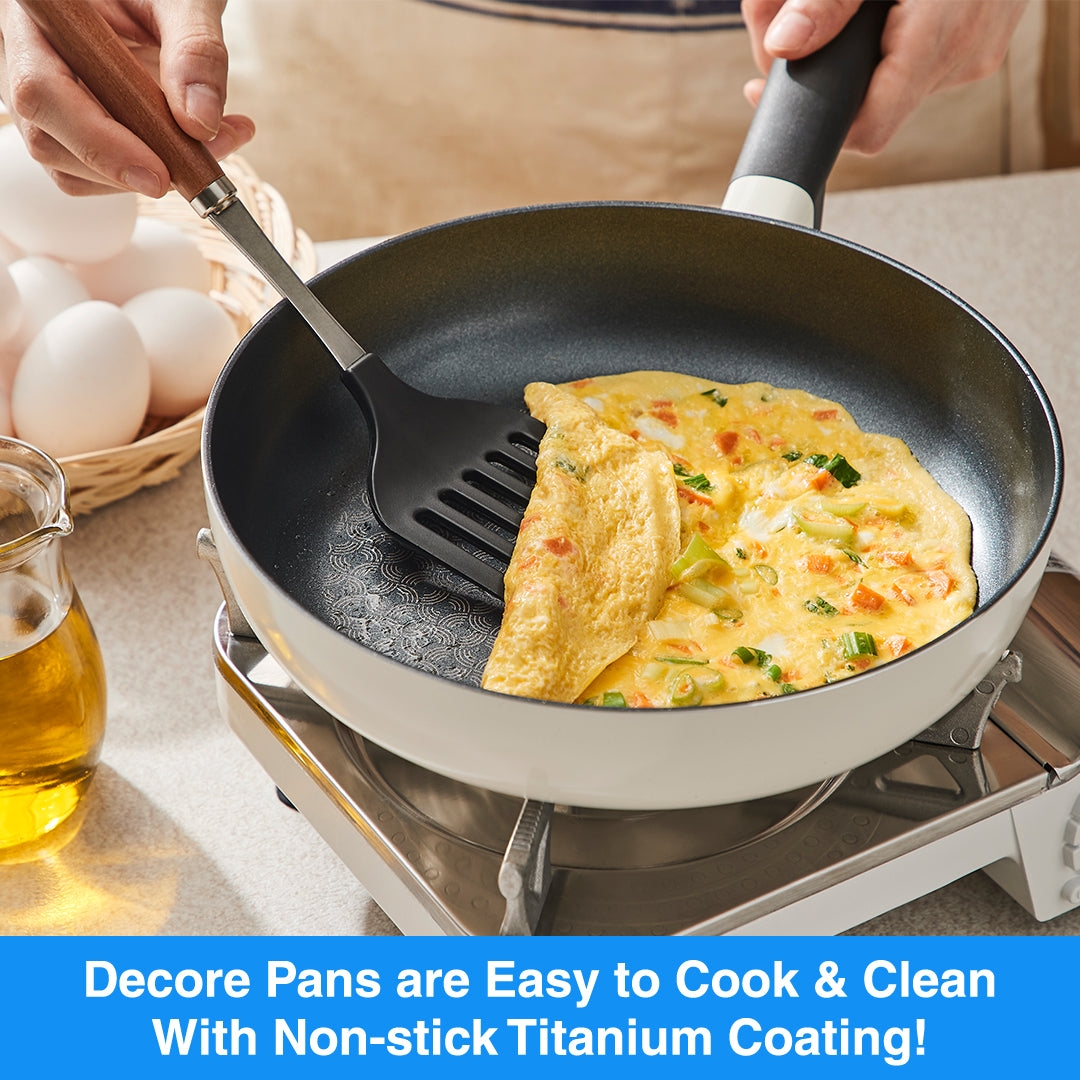 Decore Non Stick Cookware Starter | 20cm Stock Pot, 20cm Low Casserole, 28cm Frying pan