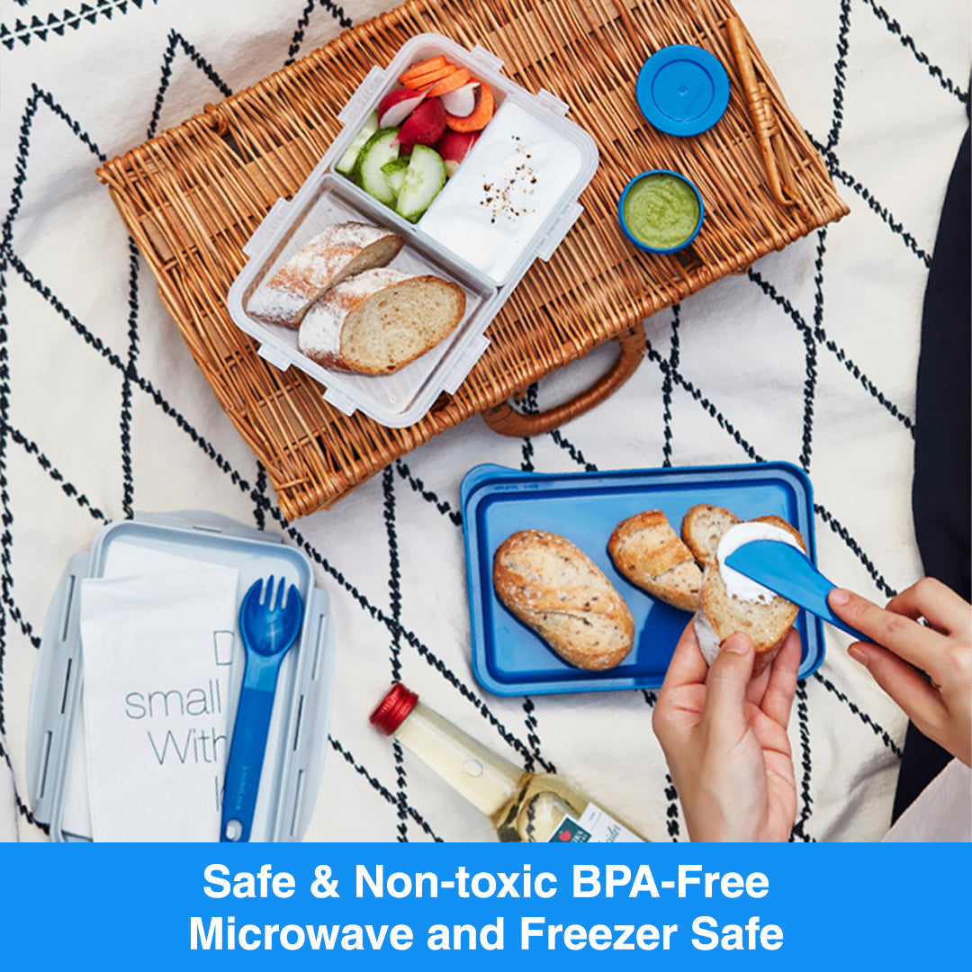 To-Go 3-Section Modern Airtight Lunch Box 1L