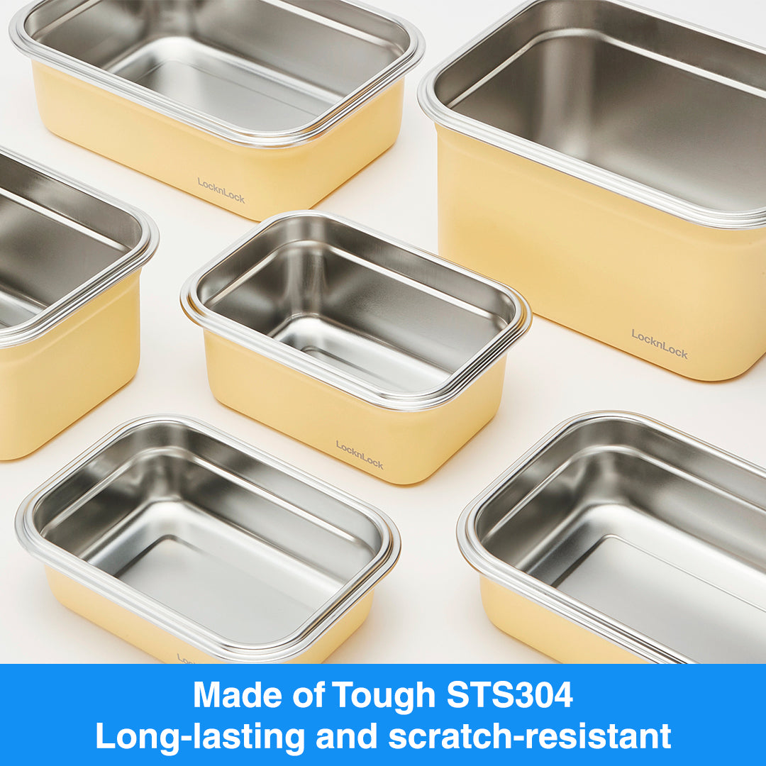 Set of 8 Stainless Gold Container