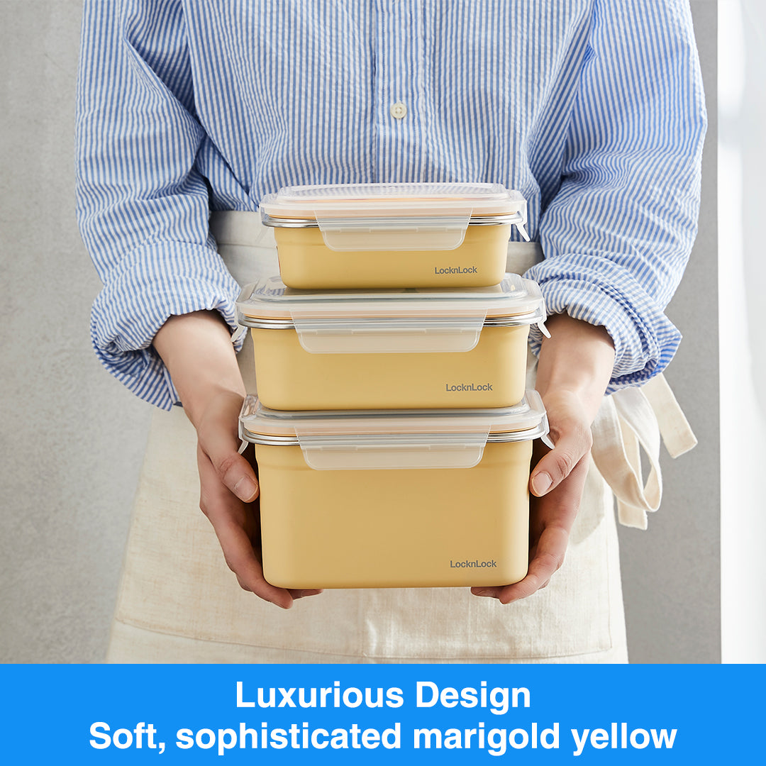 Set of 8 Stainless Gold Container