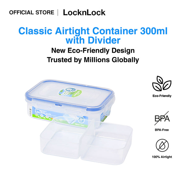 LocknLock Eco-Friendly Rectangular Food Container with Divider 360ml HPL810C