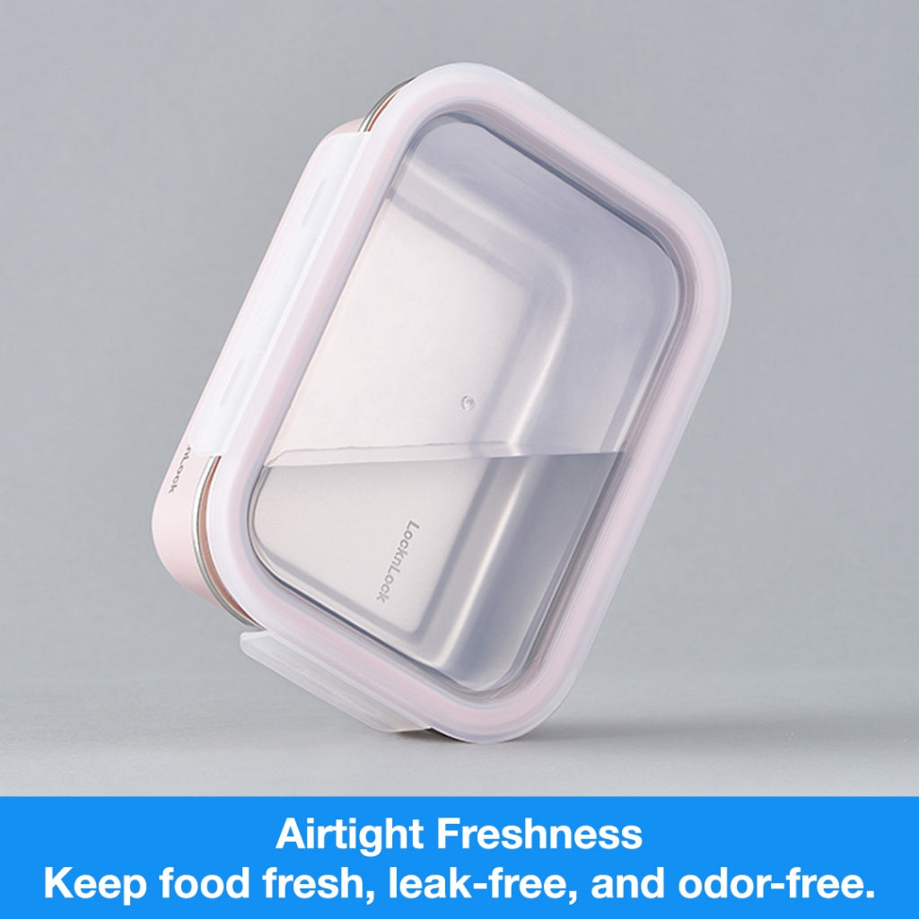 LocknLock Stainless Cozy 500ml | Microwave-Safe Stainless Steel Food Container