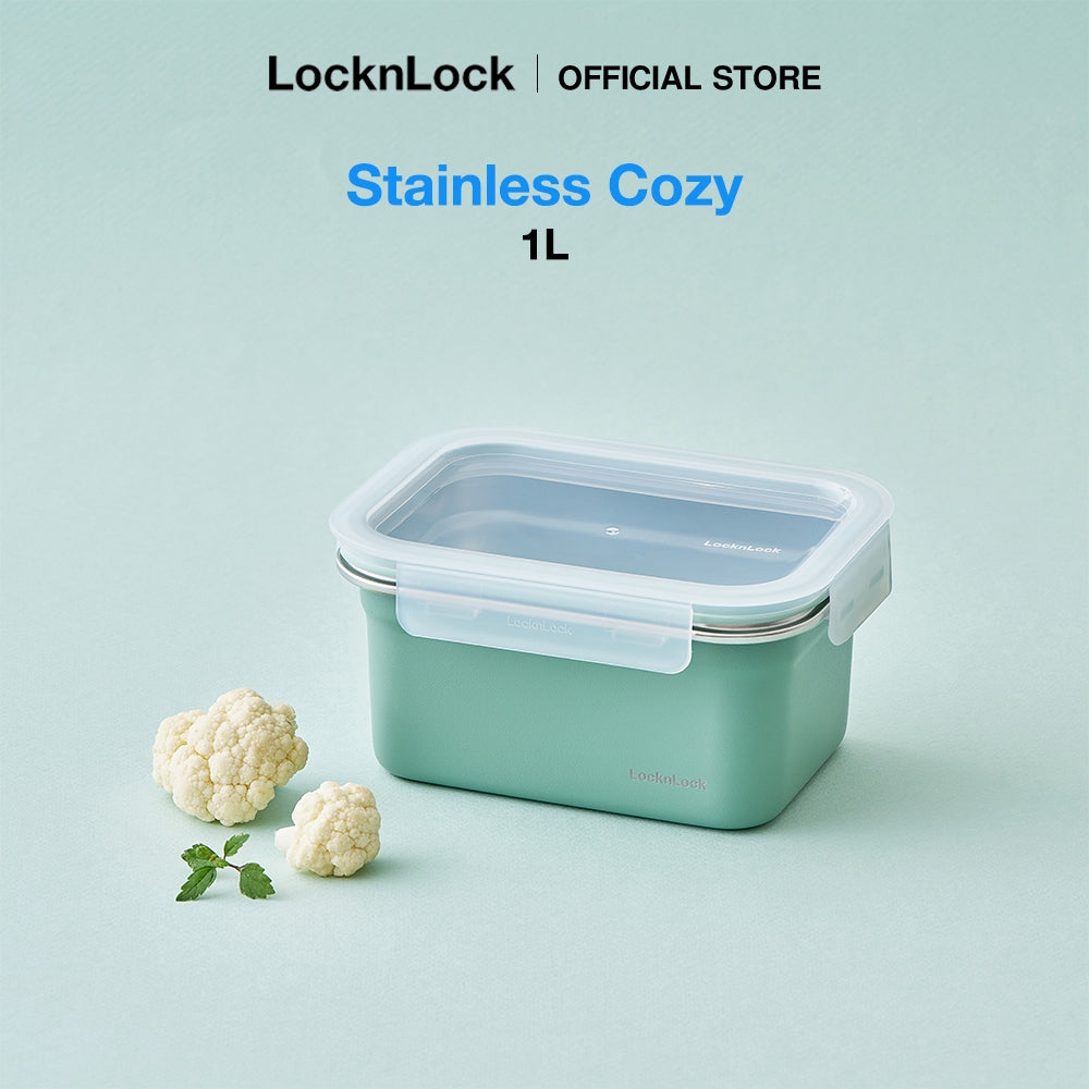 LocknLock Stainless Cozy 1L | Microwave-Safe Stainless Steel Food Container