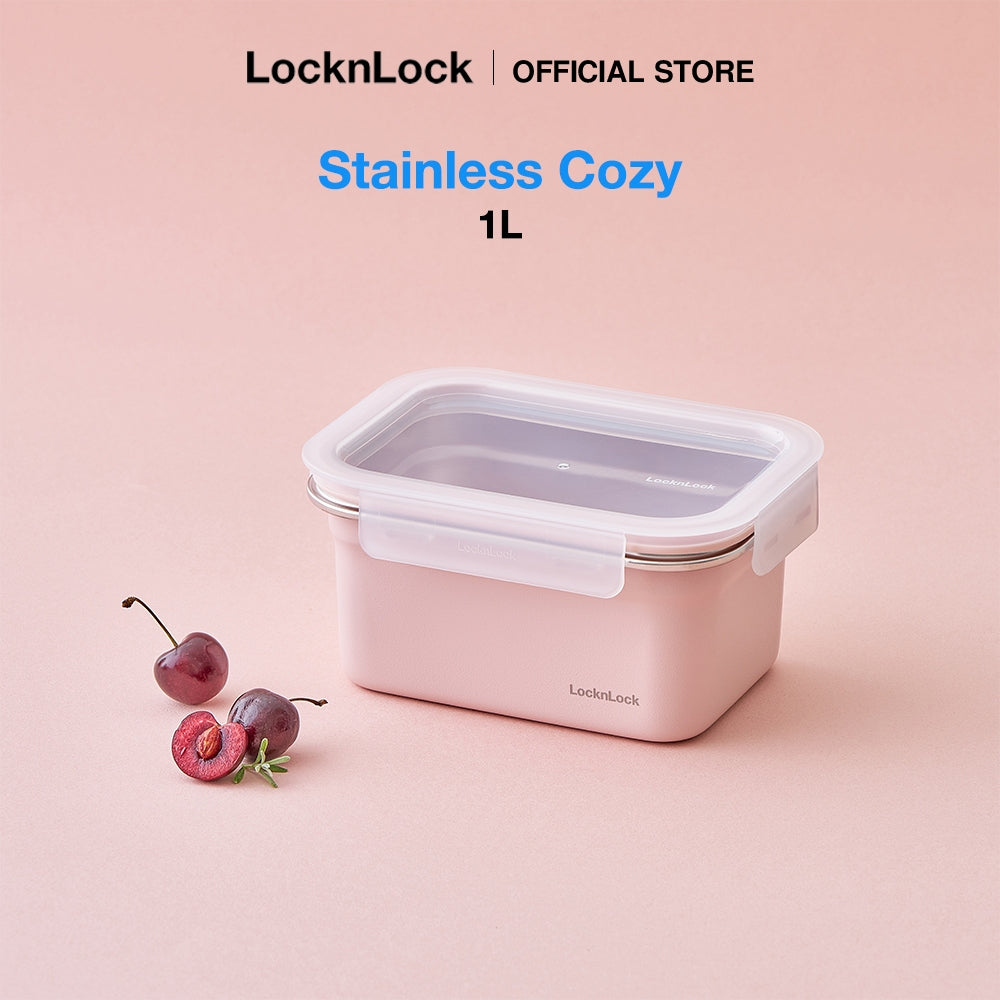 LocknLock Stainless Cozy 1L | Microwave-Safe Stainless Steel Food Container