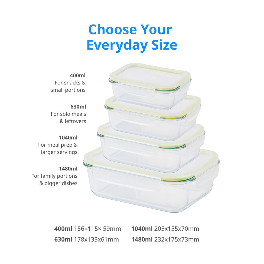 LocknLock Fresh Glass Oven-Safe Food Container | 400ml