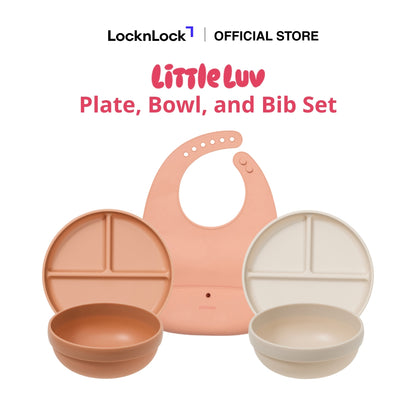 Little Luv Plate, Bowl, and Bib Set
