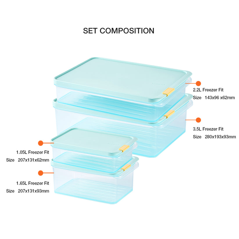 Set of 4 Freezer Fit – LocknLock