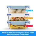 LocknLock Set of 12 The Clear Glass (Mix) Airtight Oven Glass Containers