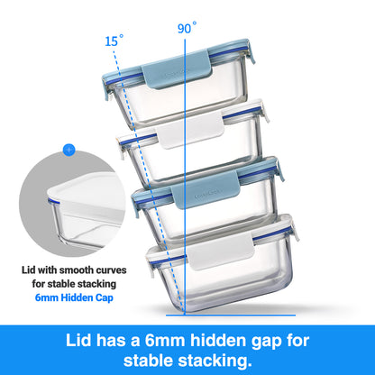Set of 6 The Clear Glass (Square)