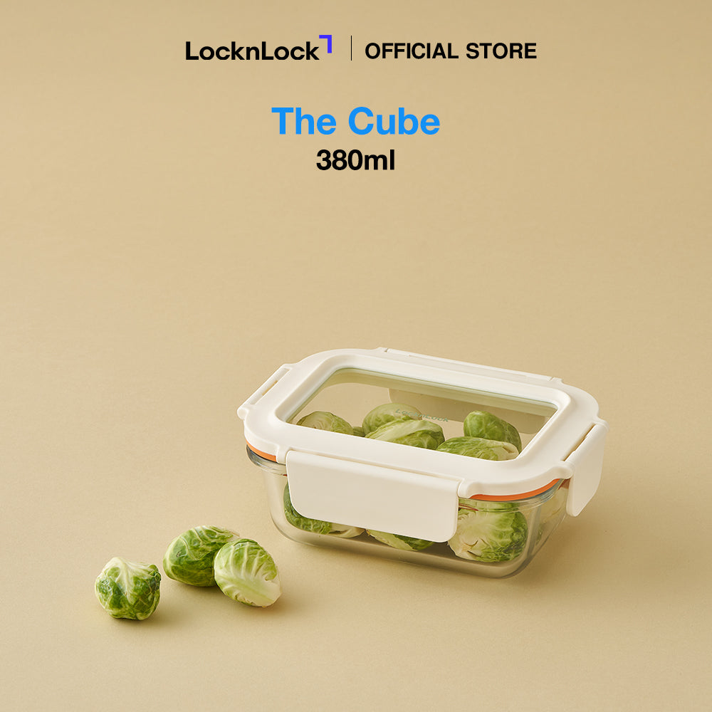 [Pre-Order Exclusive] LocknLock The Cube Heat-Resistant Glass Airtight Container
