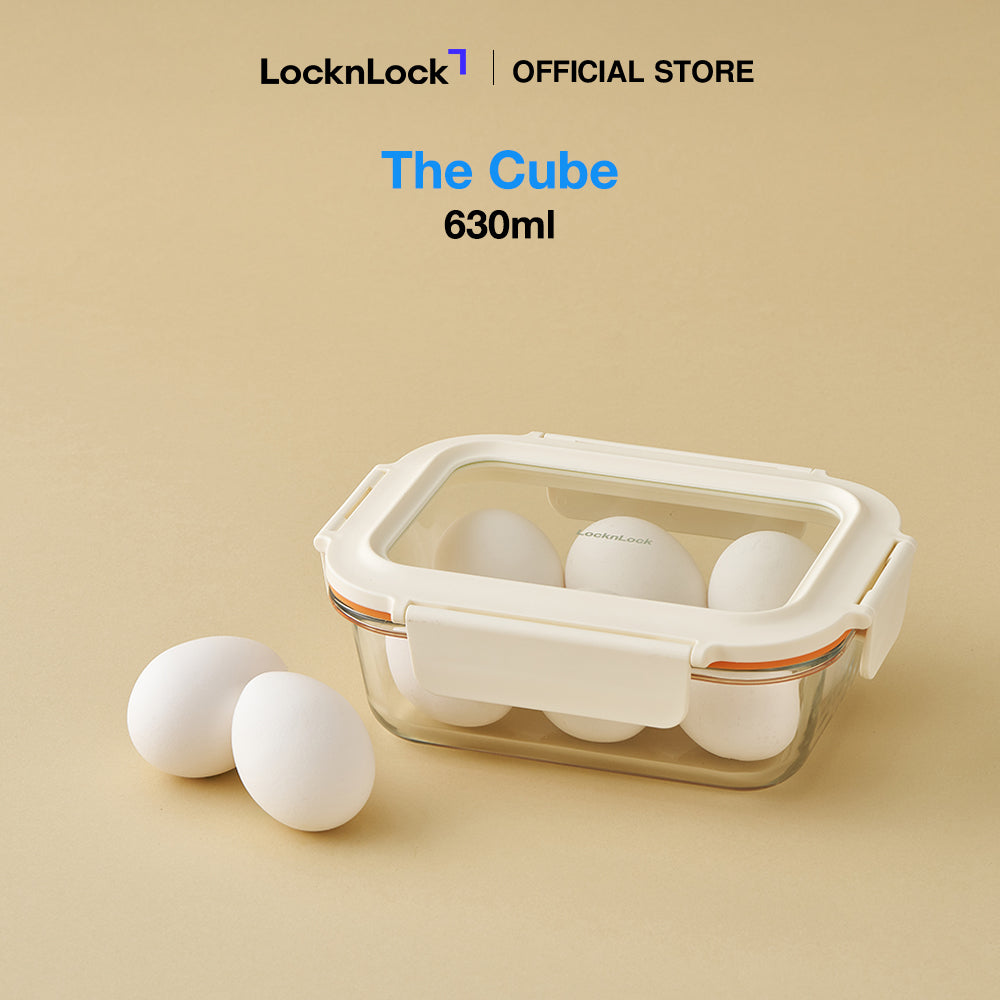 [Pre-Order Exclusive] LocknLock The Cube Heat-Resistant Glass Airtight Container
