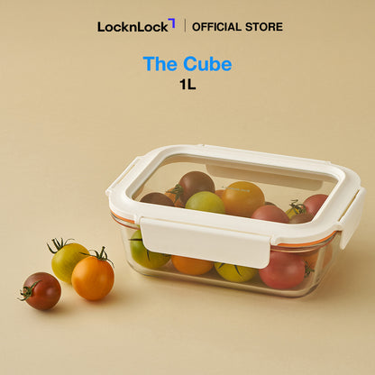 [Pre-Order Exclusive] LocknLock The Cube Heat-Resistant Glass Airtight Container