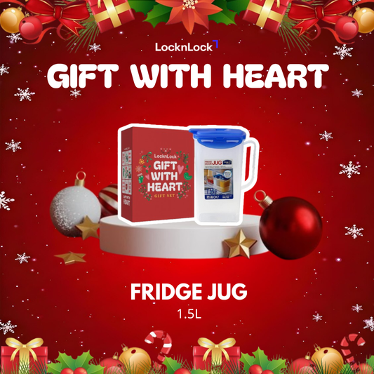 LocknLock Christmas Fridge Jug 1.5L HPL733
