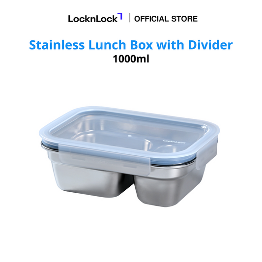 LocknLock Stainless Lunch Box with Divider 1000ml