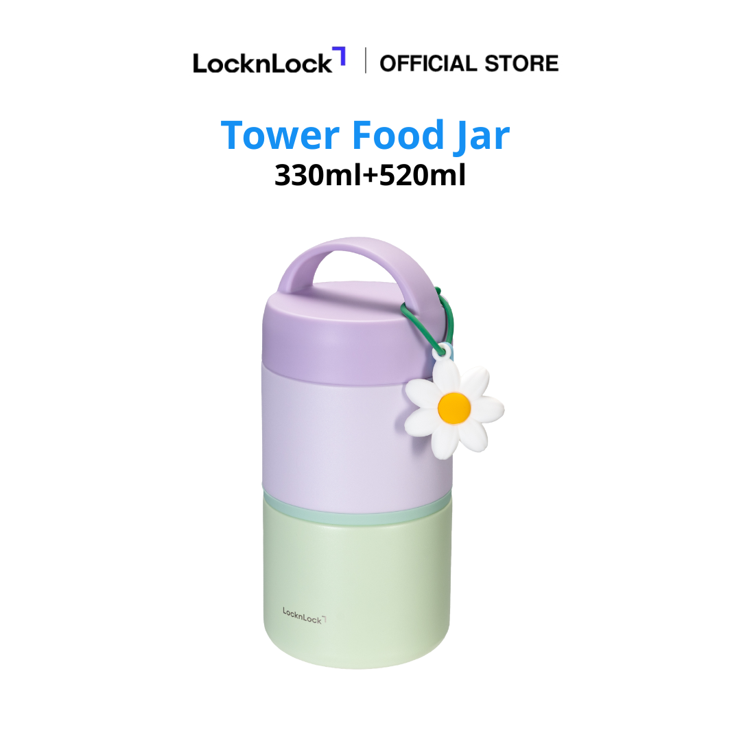[Exclusive Pre-Order] LocknLock Tower Food Jar 330ml + 520ml