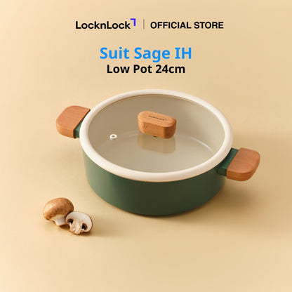 LocknLock Suit Sage Low Pot 24cm