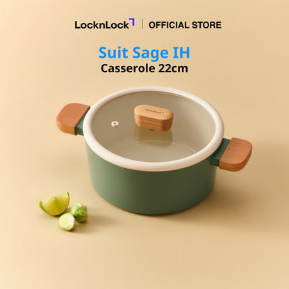 LocknLock Suit Sage Casserole 22cm