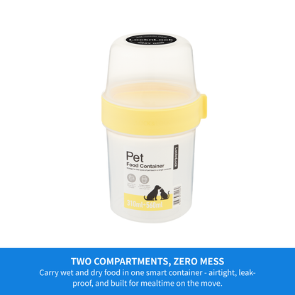 LocknLock for Pets 2-in-1 Pet Food & Treat Container 560+310ml