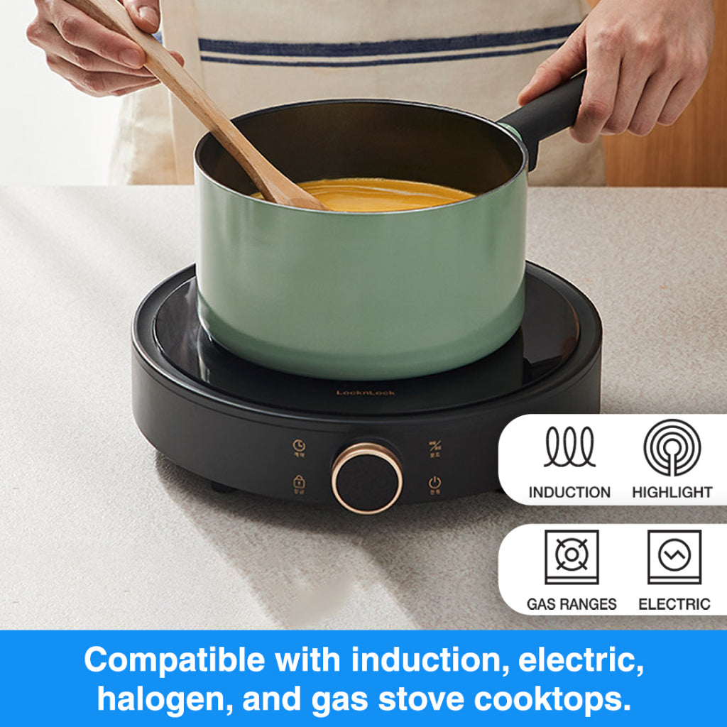 LocknLock Decore Cookware Basic Set of 2 | 18cm Pot + 22cm Wok