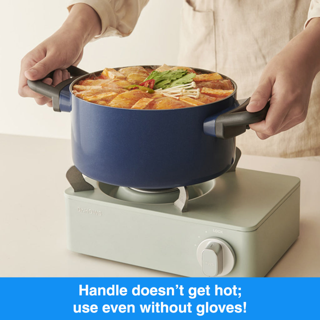 LocknLock Decore Cookware Basic Set of 2 | 18cm Pot + 22cm Wok