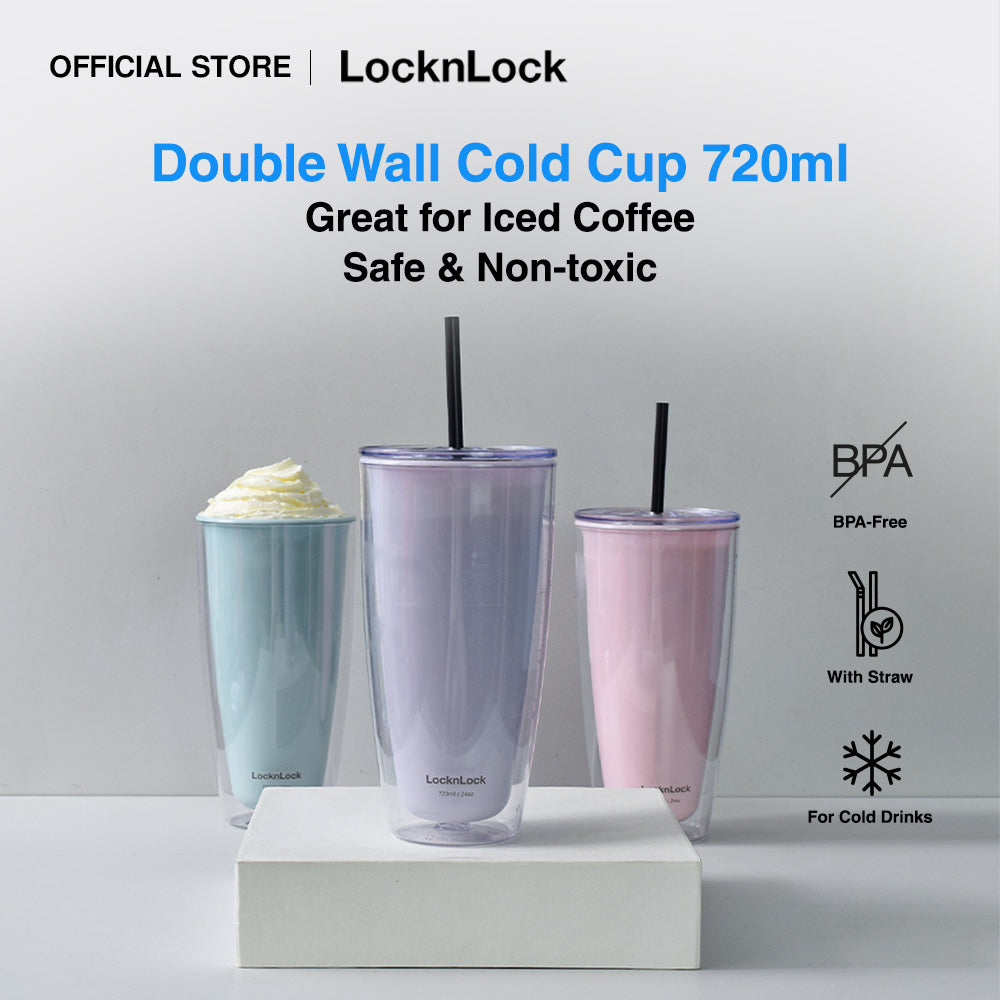 LocknLock Cheers to Joy Double Wall Cold Cup 720ml with Box HAP507