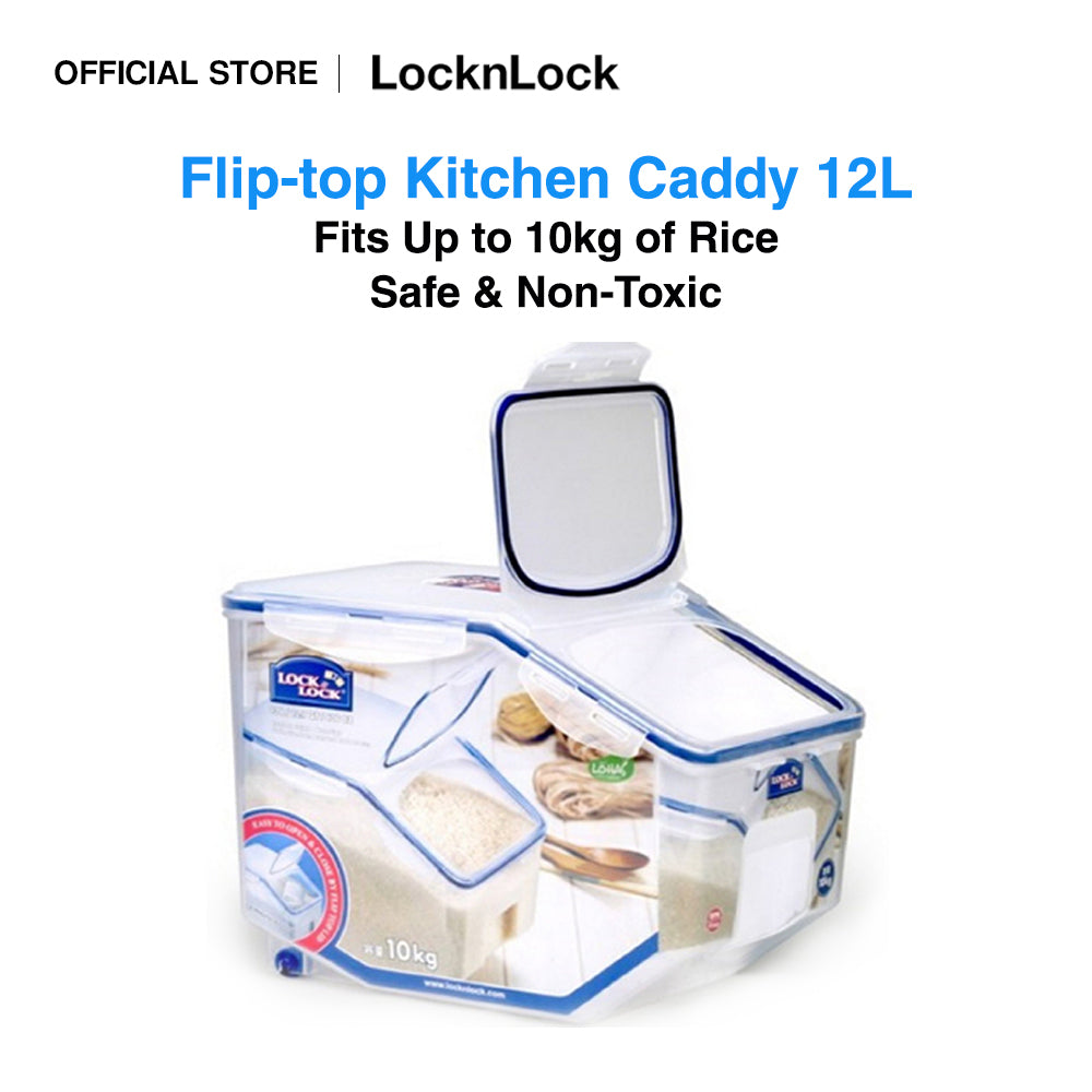 LocknLock Flip-Top Rice Caddy for 10kg Rice HPL510