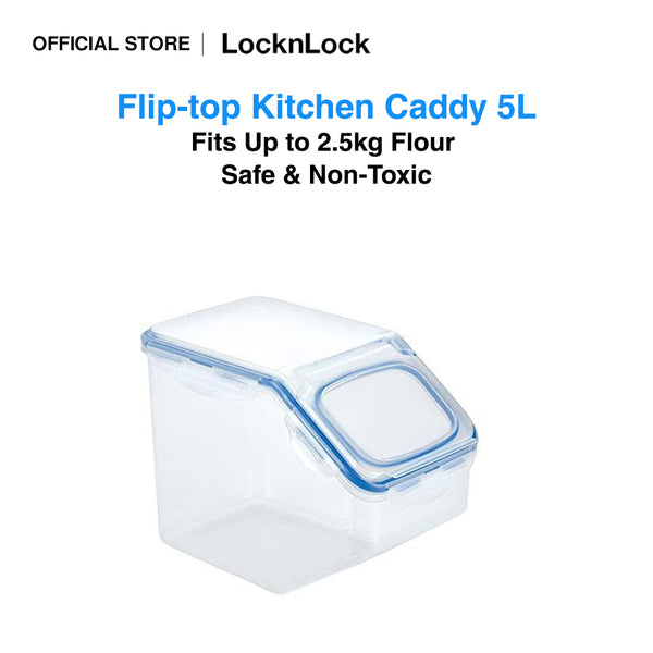 LocknLock Flip-Top Kitchen Caddy 5L HPL700