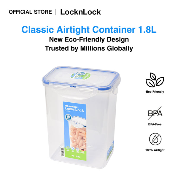 LocknLock Eco-Friendly Classic Airtight Rectangular Food Container 1.8L HPL813