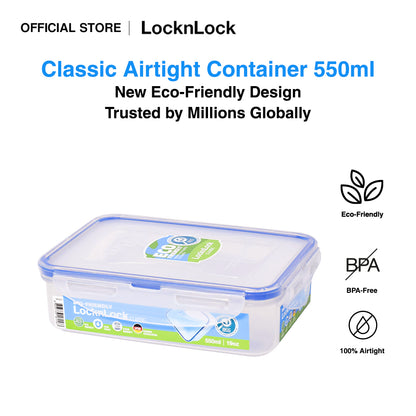 LocknLock Eco-Friendly Classic Airtight Rectangular Food Container 550ML HPL815