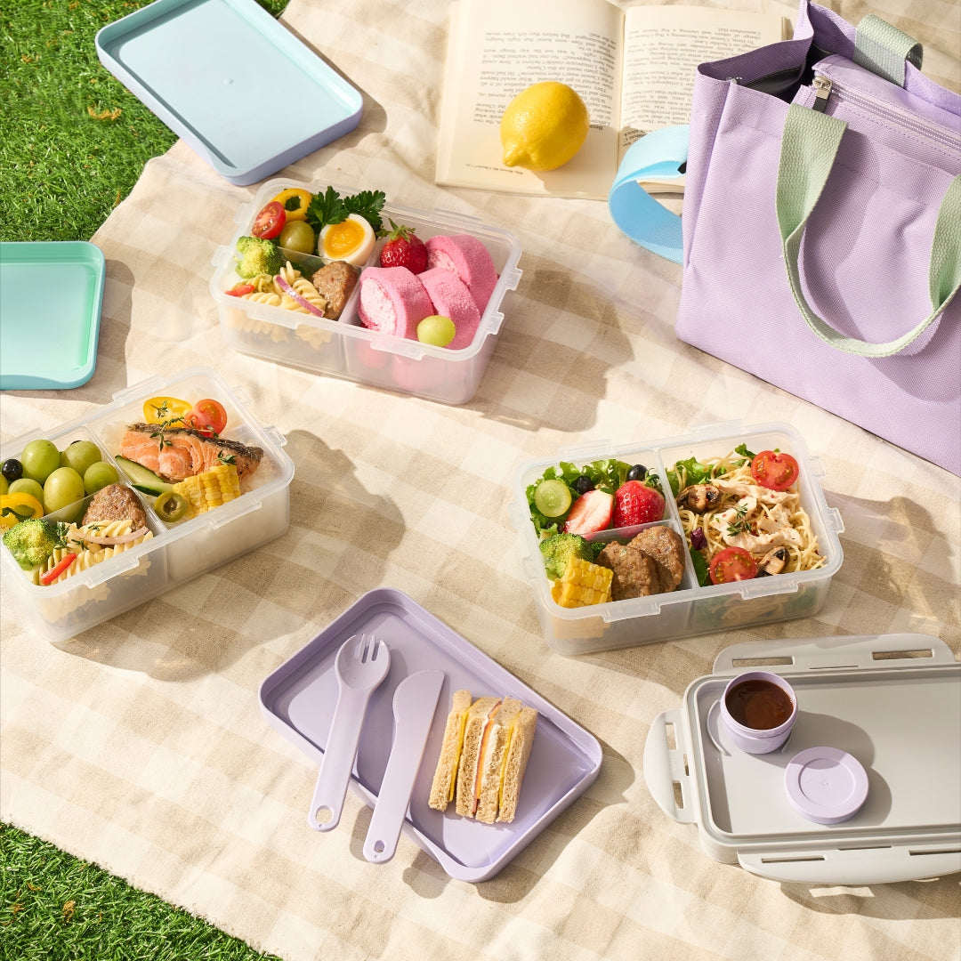 To-Go 3-Section Modern Airtight Lunch Box 1L
