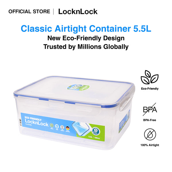LocknLock Eco-Friendly Classic Airtight Rectangular Food Container 5.5L HPL836