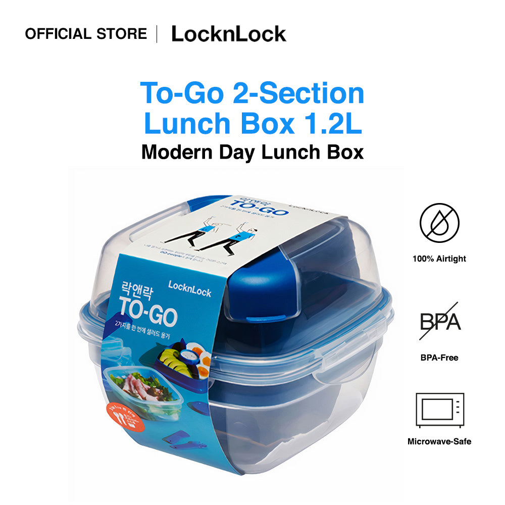 To-Go 2-Section Modern Airtight Lunch Box 950ml