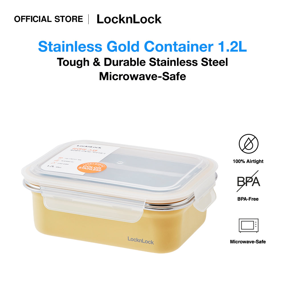 Stainless Gold Container 1.2L – LocknLock