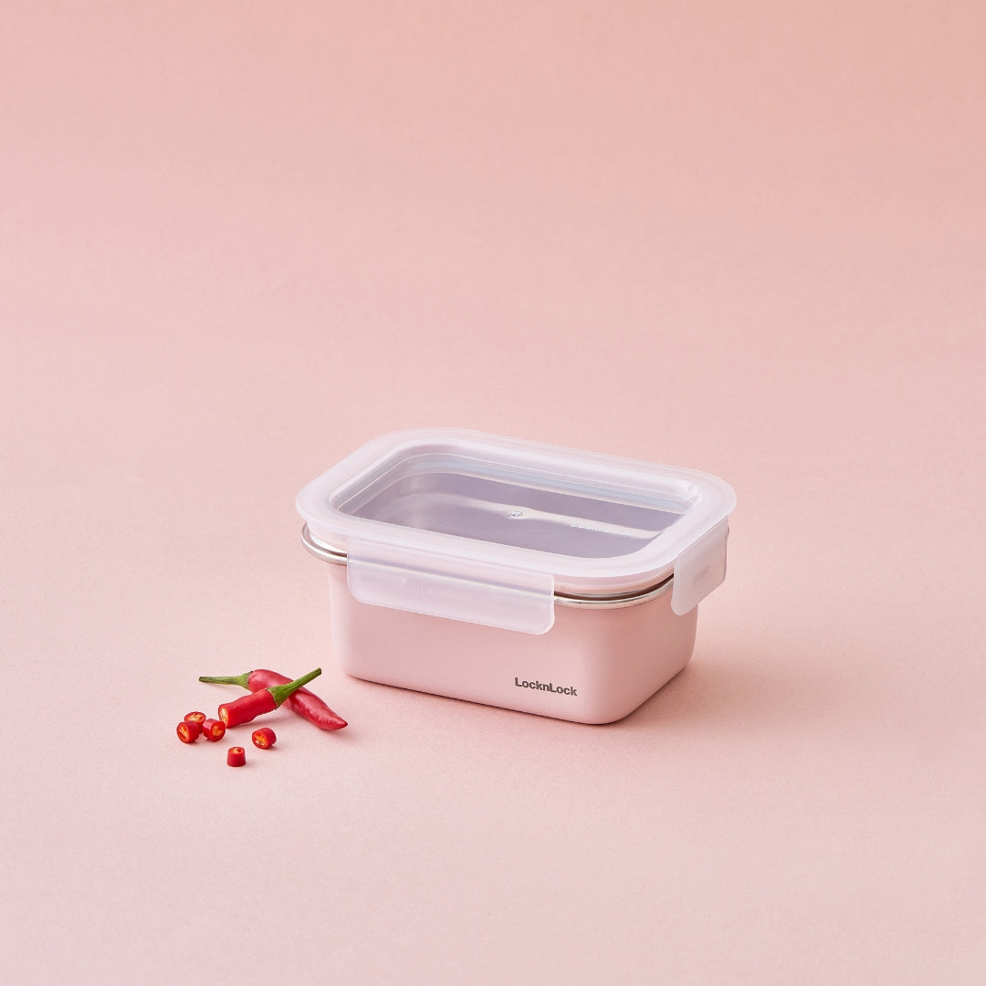 LocknLock Stainless Cozy 500ml  | Microwave-Safe Stainless Steel Food Container