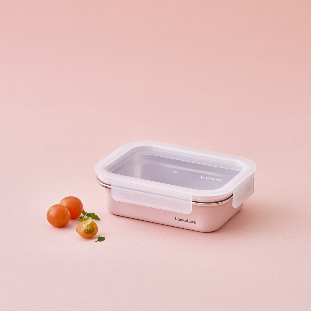 LocknLock Stainless Cozy 600ml | Microwave-Safe Stainless Steel Food Container