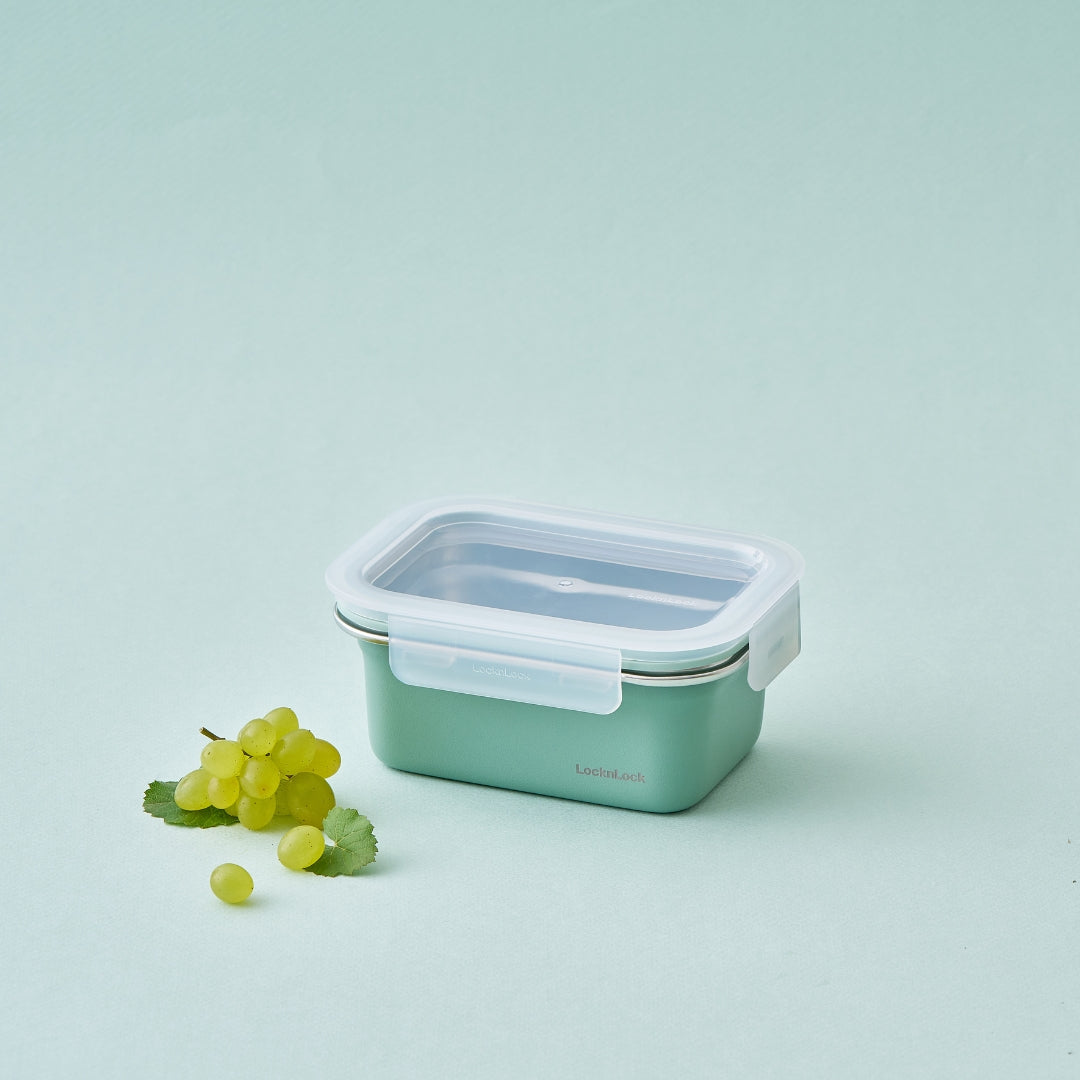 LocknLock Stainless Cozy 600ml | Microwave-Safe Stainless Steel Food Container