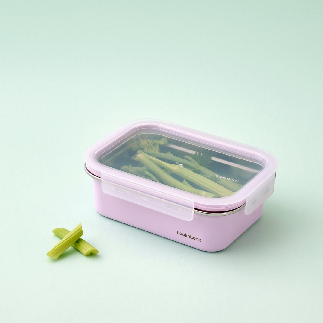 LocknLock Stainless Cozy 1.2L | Microwave-Safe Stainless Steel Food Container