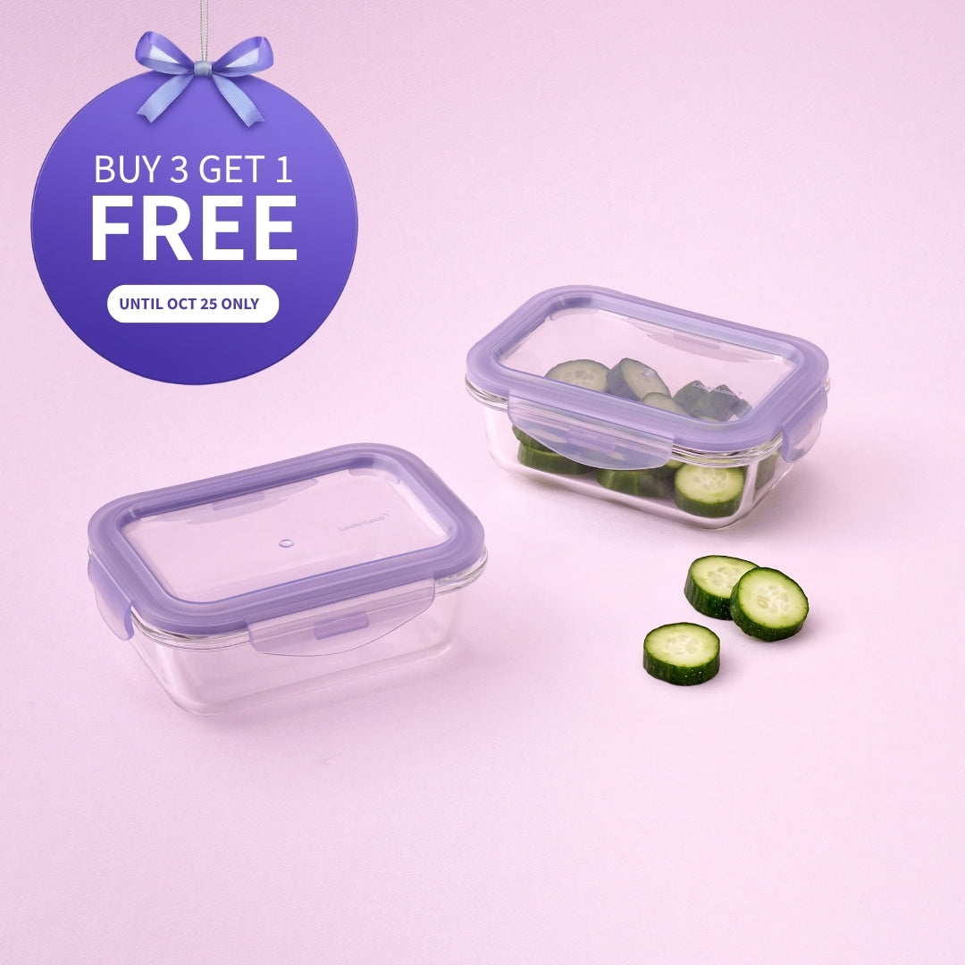 LocknLock Fresh Glass 400ml Set of 2 – Holiday Gift Set