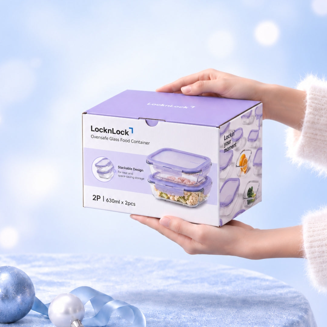 LocknLock Fresh Glass 1040ml – Holiday Gift Set
