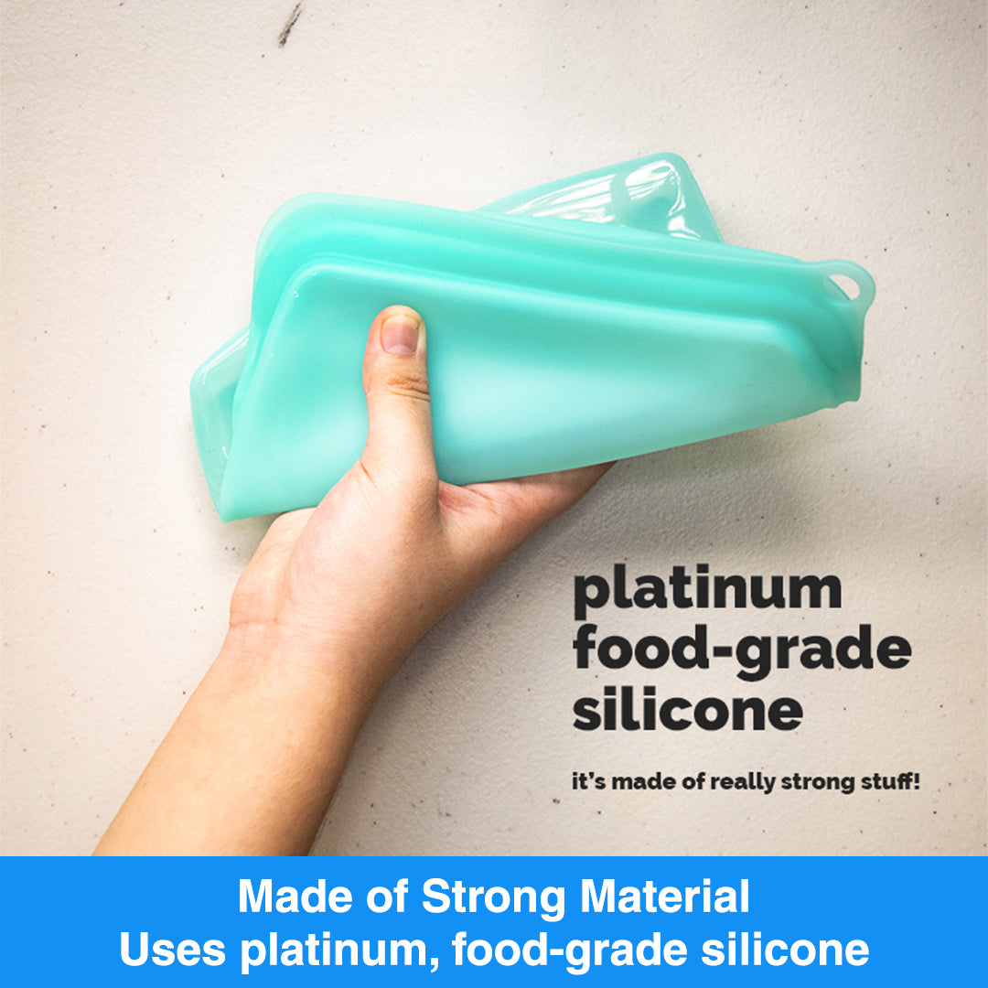 LocknLock Stuff n' Stack Silicone Food Bags | Food Grade, Reusable, Microwave-safe, Dishwasher-Safe, Eco-Friendly 330ml