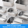 Set of 8 Stainless Ivory Microwave-Safe Container