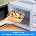Set of 8 Stainless Ivory Microwave-Safe Container