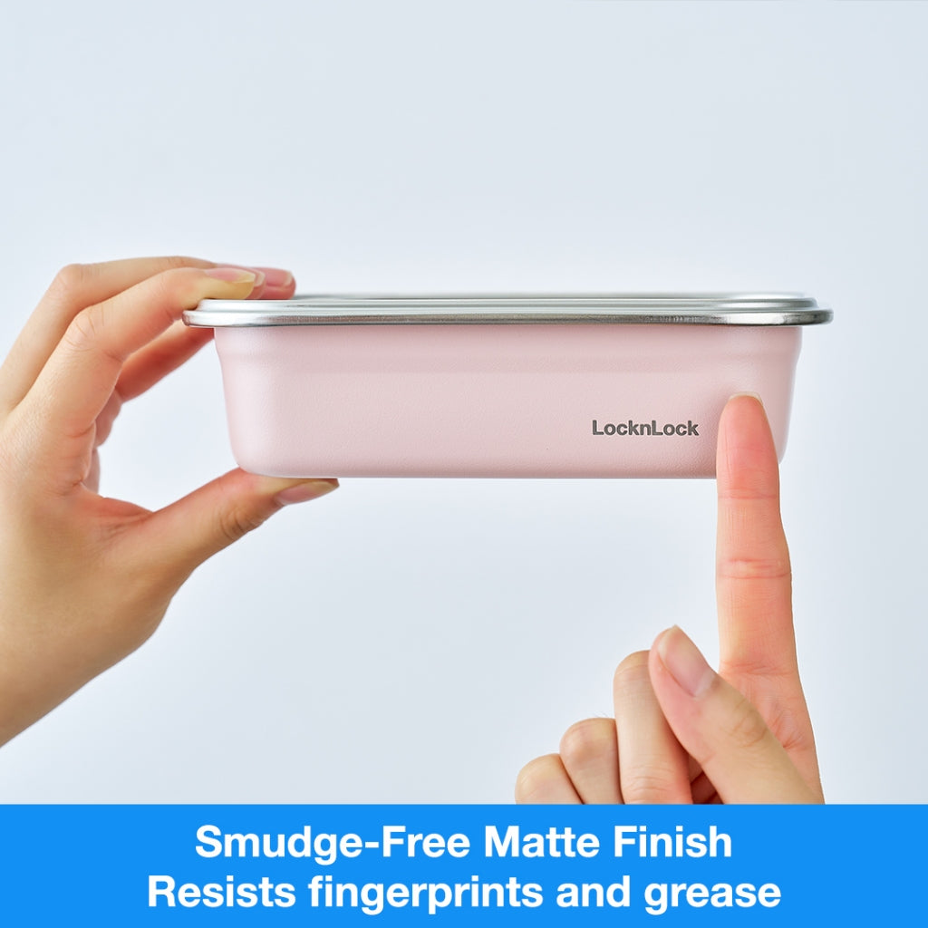 LocknLock Stainless Cozy 400ml | Microwave-Safe Stainless Steel Food Container