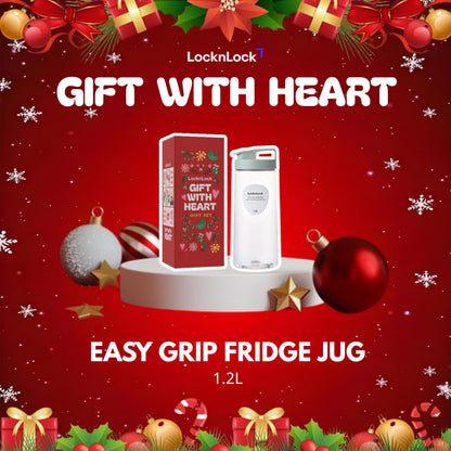 LocknLock Christmas Easy Grip Fridge Jug & Pitcher 1.2L HAP813