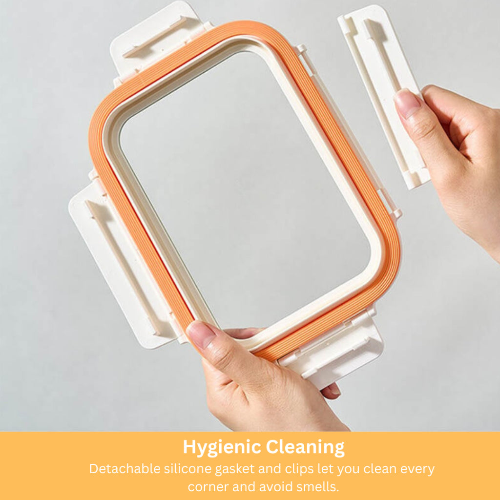 LocknLock Christmas Set The Cube Heat-Resistant Glass Airtight Container