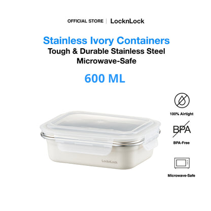LocknLock Stainless Ivory | Microwave-Safe Container