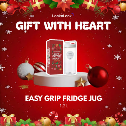 LocknLock Christmas Easy Grip Fridge Jug & Pitcher 1.2L HAP813