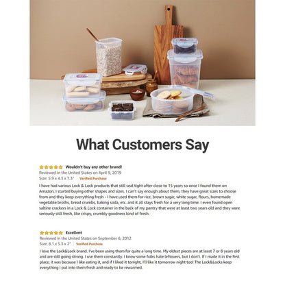 LocknLock Classic Airtight Rectangular Food Container 600ML HPL854 BUY 2 TAKE 1