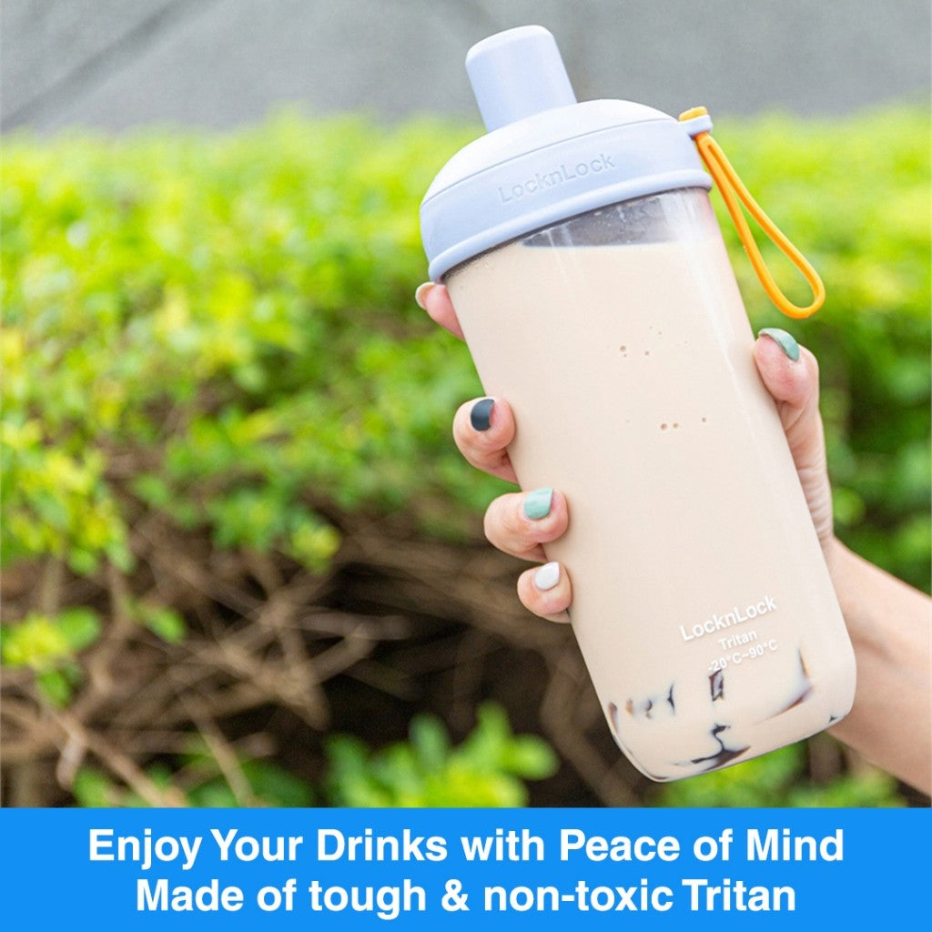 LocknLock Milk Tea Bottle 700ml | With Extra Large Straw for Milk Tea, Smoothies BUY 2 TAKE 1 FREE