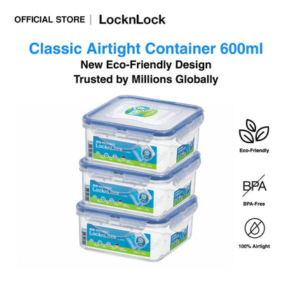 LocknLock Classic Airtight Rectangular Food Container 600ML HPL854 BUY 2 TAKE 1